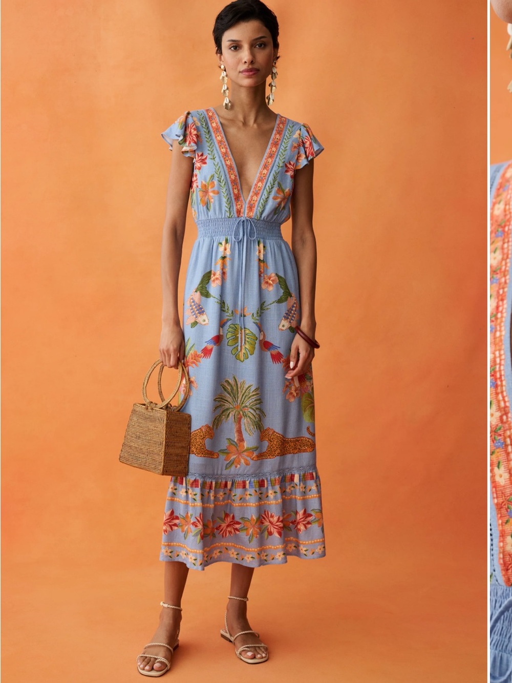 NWT ANAYA Luma Rainforest Bloom Cotton Blend Few Moda Dress Small